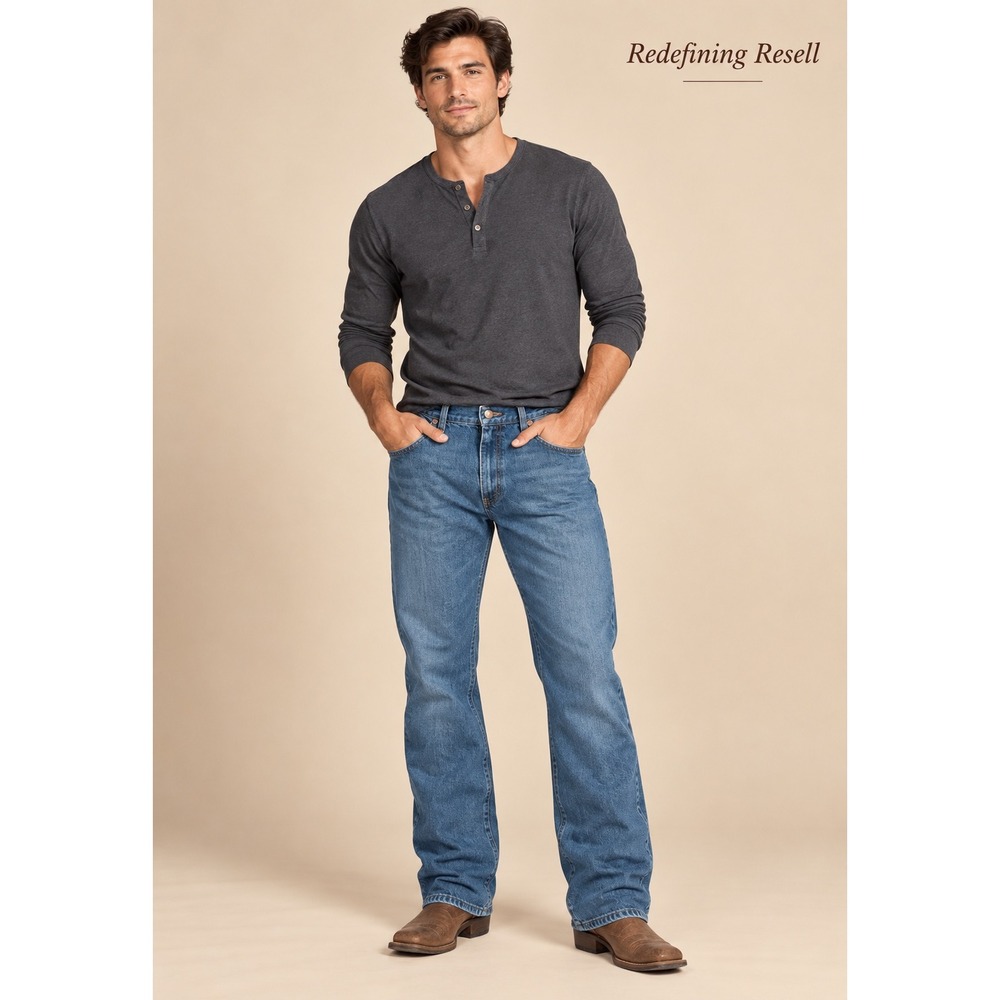 Wrangler Retro Relaxed Bootcut Jeans Mens 30x34 Medium Wash Blue 10WRT20TB